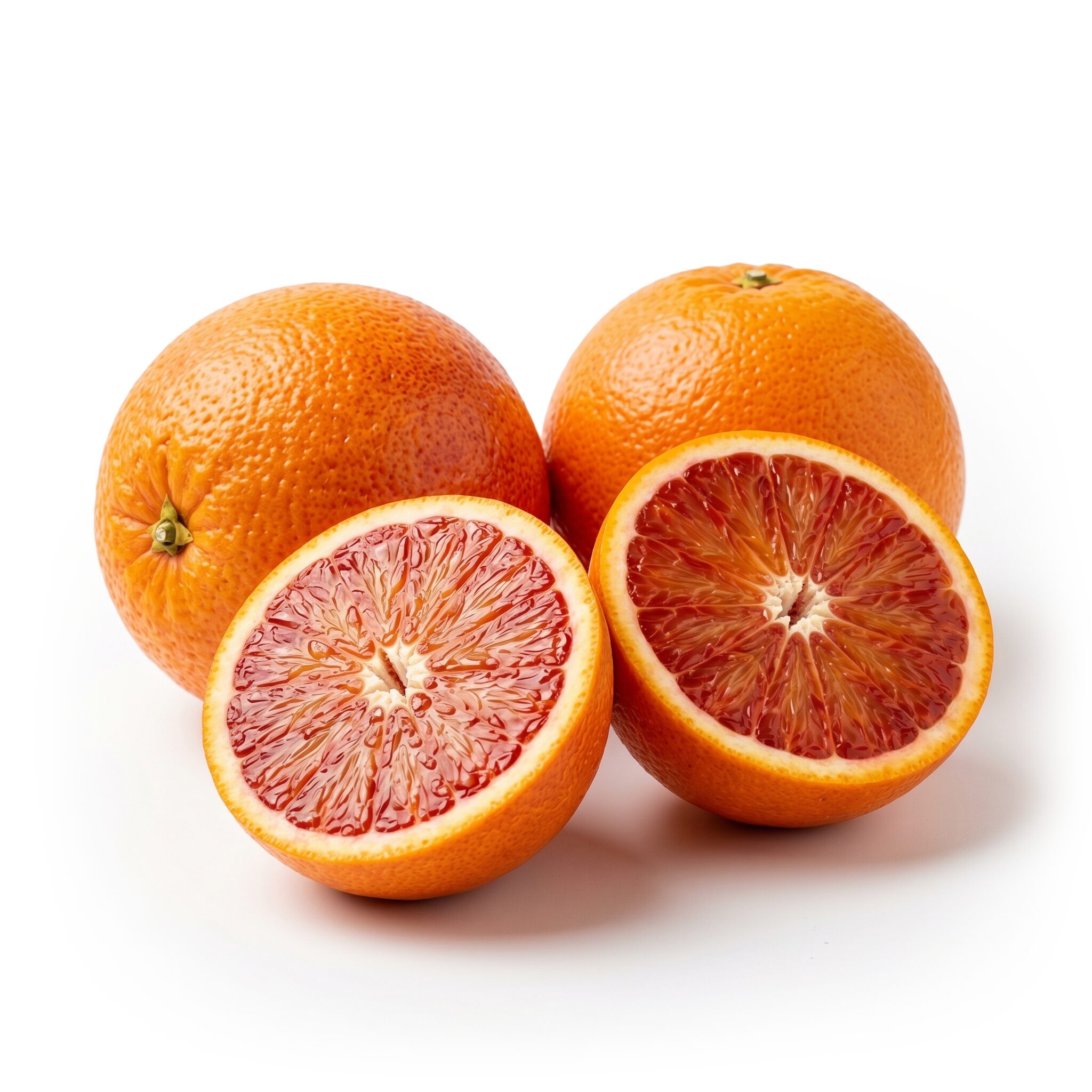 Arance Tarocco IGP di Sicilia Cat. 1: polpa rossa, dolce e bilanciata con leggera acidità. Ricche di antociani naturali grazie all'Etna. Disponibili da gennaio a maggio.